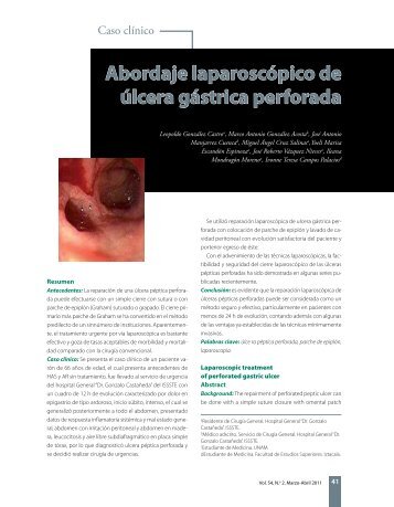 abordaje laparoscópico de úlcera gástrica perforada - edigraphic.com