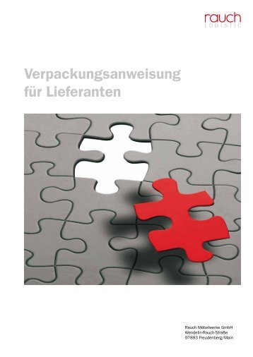 Verpackungsanweisung für Lieferanten - Rauch Möbelwerke GmbH