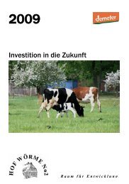 Investition in die Zukunft - Hof Wörme