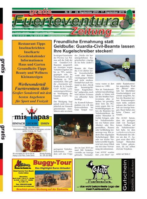 Costa Calma Fuerteventura Zeitung