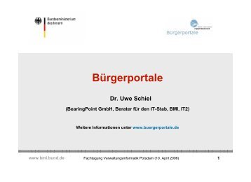 Bürgerportale Dr. Uwe Schiel - Universität Koblenz · Landau