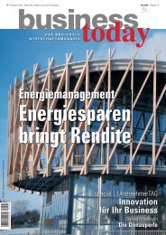 Energiemanagement Energiesparen bringt Rendite - business today