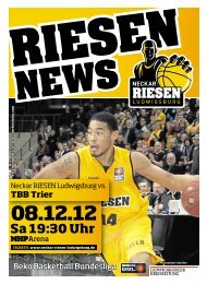 Neckar RIESEN vs. TBB Trier - Neckar RIESEN Ludwigsburg