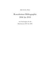 Rosenheimer Bibliographie für die Jahre 2006 bis 2010