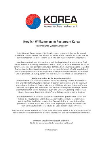 Herzlich Willkommen im Restaurant Korea