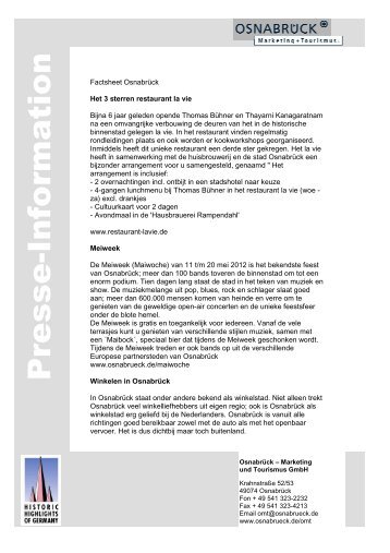 Factsheet Osnabrück 2012, nederlands
