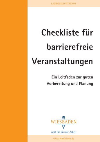 Checkliste für barrierefreie Veranstaltungen - Wiesbaden ...