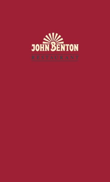 John Benton Ulm – Speisekarte - GastRaum