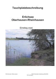 Tauchplatzbeschreibung Erlichsee Oberhausen-Rheinhausen