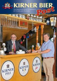 Das Magazin der Kirner Privatbrauerei – für Freunde ... - Kirner Bier