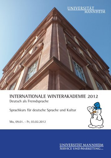 internationale winterakademie 2012 - Deutsch als Fremdsprache ...