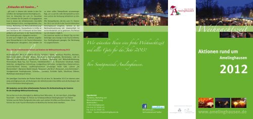 Weihnachtszeit – Aktionen rund um Amelinghausen 2012