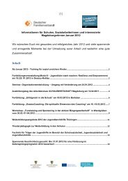 Informationen für Schulen, SozialarbeiterInnen ... - Familie erleben!