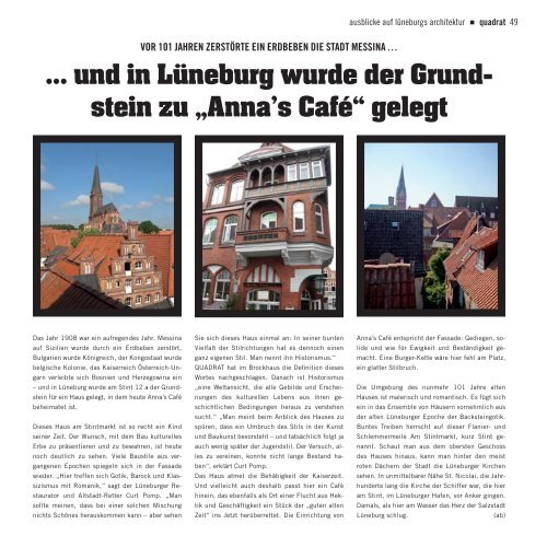 LÜNEBURG AKTUELL ½ KULTUR ½ KUNST ½ ... - Quadrat