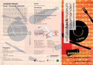 AUGENSCHMAUS Kunst - Konzepte - Wilhelm-Hack-Museum