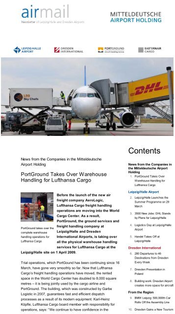 airmail - Newsletter der Fl... - Mitteldeutsche Airport Holding