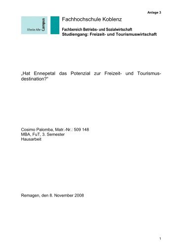 Fachhochschule Koblenz - Wir Ennepetaler