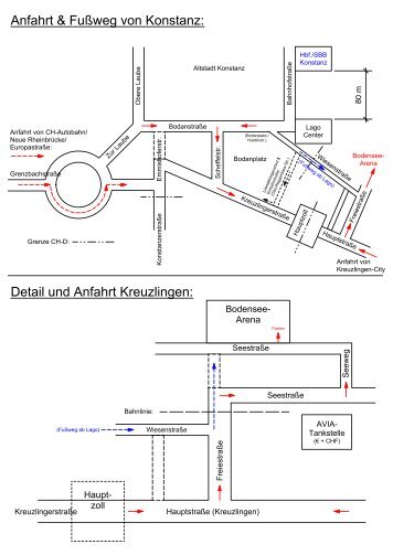 Anfahrt & Fußweg von Konstanz: Detail und Anfahrt Kreuzlingen: