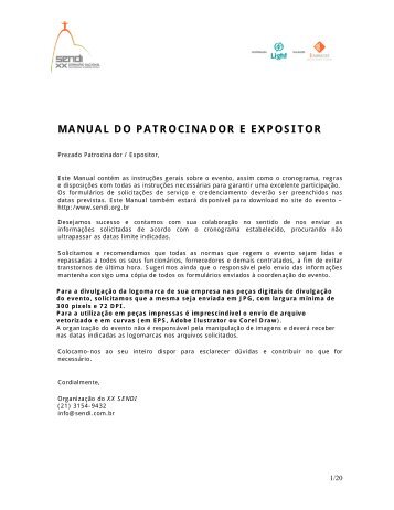 MANUAL DO PATROCINADOR E EXPOSITOR - sendi