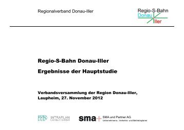 Regio-S-Bahn Donau-Iller Ergebnisse der Hauptstudie