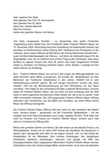 Sehr Geehrter Herr Prof Dr