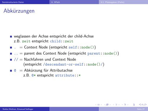 Semistrukturierte Daten - XPath - DBAI - Technische Universität Wien