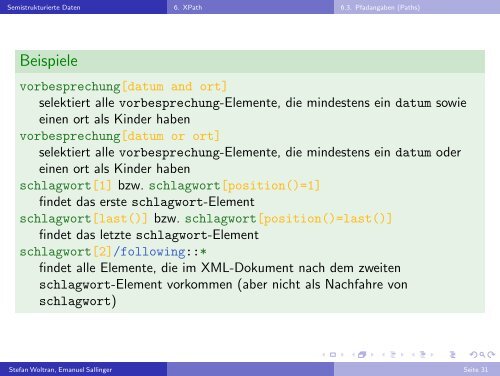 Semistrukturierte Daten - XPath - DBAI - Technische Universität Wien