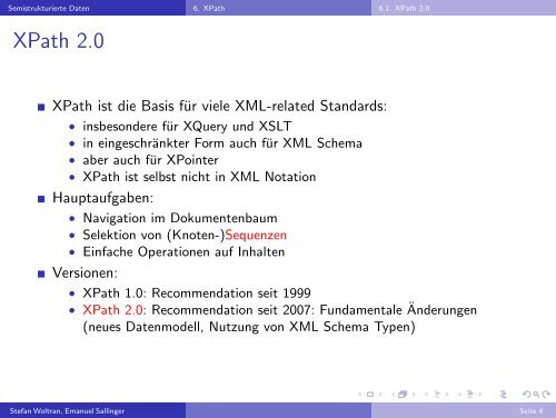 Semistrukturierte Daten - XPath - DBAI - Technische Universität Wien