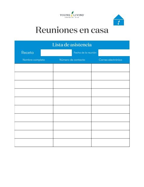 Reuniones en Casa - Asistencia