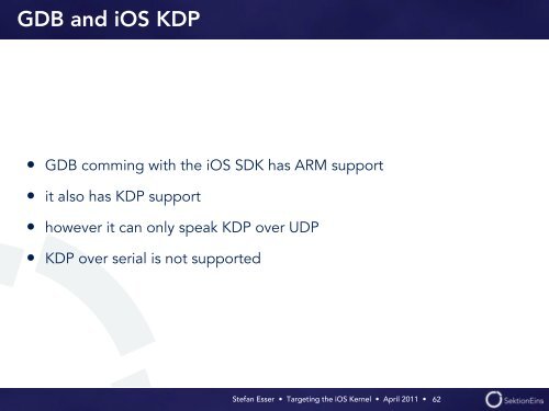 Targeting the iOS Kernel - Reverse Engineering Mac OS X