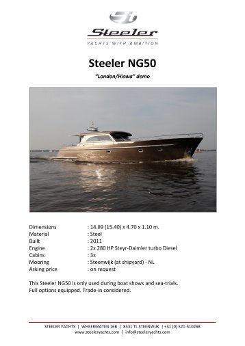 Steeler NG50 - Steeler Yachts