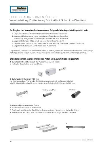 SCHIEDEL AERA BEDARFSLÜFTUNG