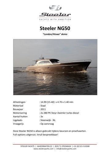 Steeler NG50 - Steeler Yachts