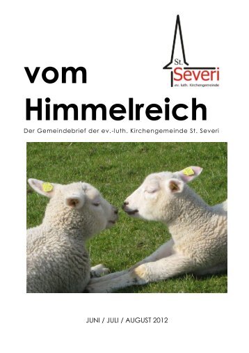 JUNI / JULI / AUGUST 2012 - St. Severi Kirche Otterndorf / Niederelbe