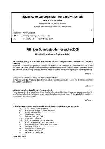 Pillnitzer Schnittstaudenversuche 2008