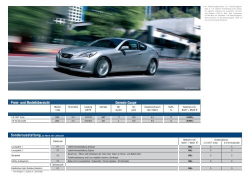 PDF Download - Preisliste Genesis Coupe - Hyundai