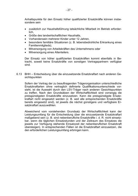 Grundsätze zur Beurteilung der Erforderlichkeit von Betriebs - Die ...