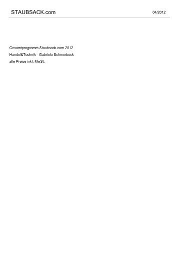 PDF-Katalog Programm 2012 - Staubsack.com