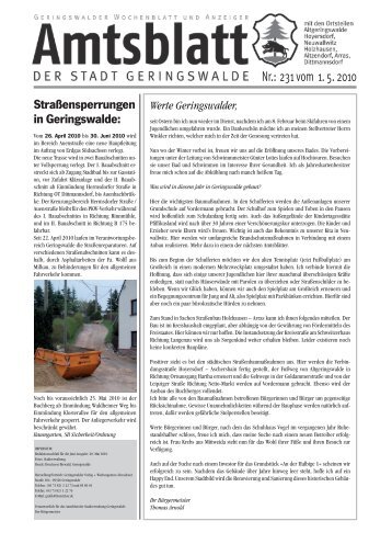 Amtsblatt Nr. 231 - Geringswalde