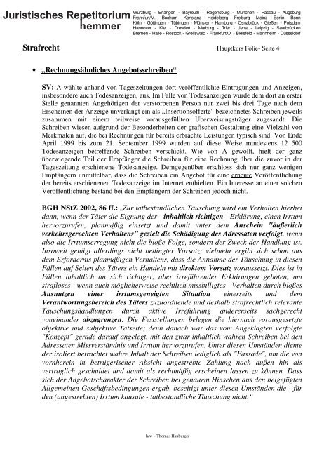 Vermögensdelikte: Schwerpunkt Betrug, § 263 StGB Teil 1