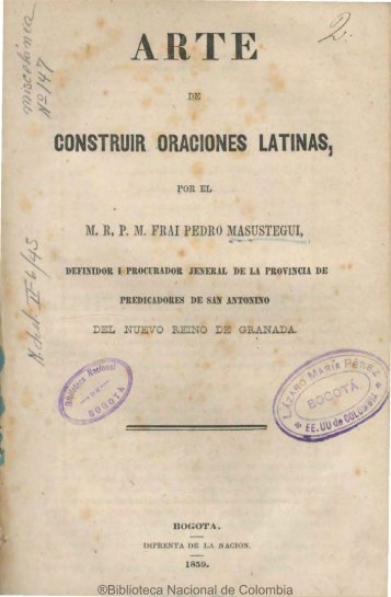 CONSTRUIR ORACIONES LATINAS, - Biblioteca Nacional