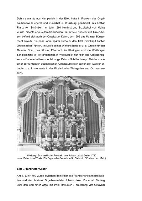300 Jahre Dahm-Orgel der St. Gallus-Kirche - Flörsheimer Kantorei