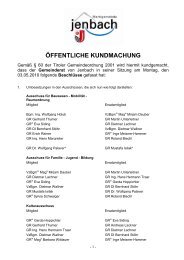 ÖFFENTLICHE KUNDMACHUNG - Jenbach