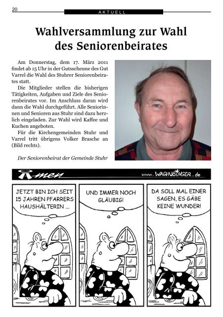 Gemeindebrief März bis Mai 2011 - Ev.-luth. Kirchengemeinde Varrel