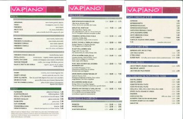 consulter le menu de Vapiano