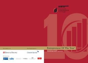 Entrepreneur Of The Year® 2007 - Home - Ernst & Young - Schweiz