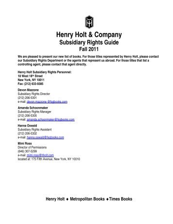 Henry Holt & Company - Macmillan