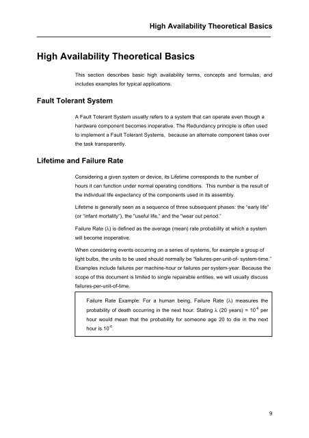 High Availability Theoretical Basics - Schneider Electric