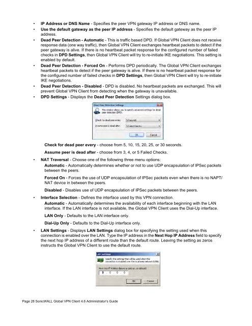 SonicWALL Global VPN Client 4.6 Administrator's Guide