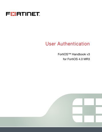 User Authentication - Fortinet Technical Documentation